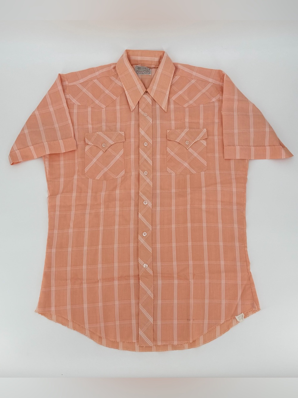 *Vintage* H Bar C Ranchwear Shortsleeved Button Up - no size tag see measurement